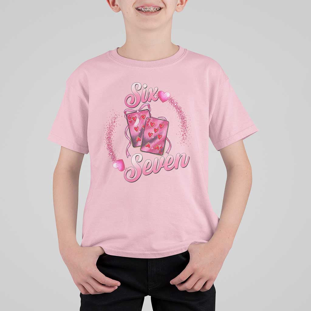 Playing Cards 67 Of Hearts T Shirt For Kid Six Seven Valentine Meme