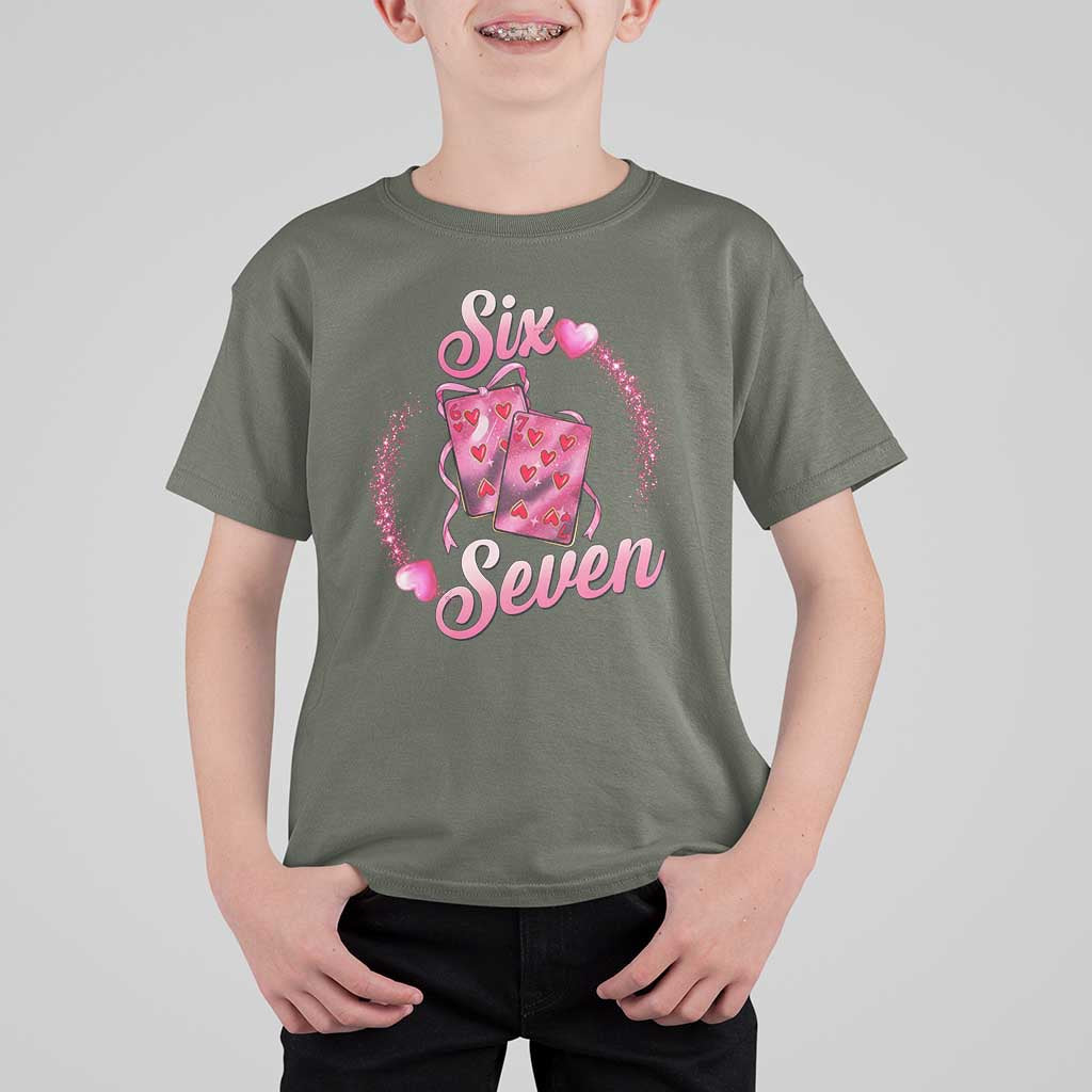 Playing Cards 67 Of Hearts T Shirt For Kid Six Seven Valentine Meme