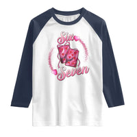 Playing Cards 67 Of Hearts Raglan Shirt Six Seven Valentine Meme