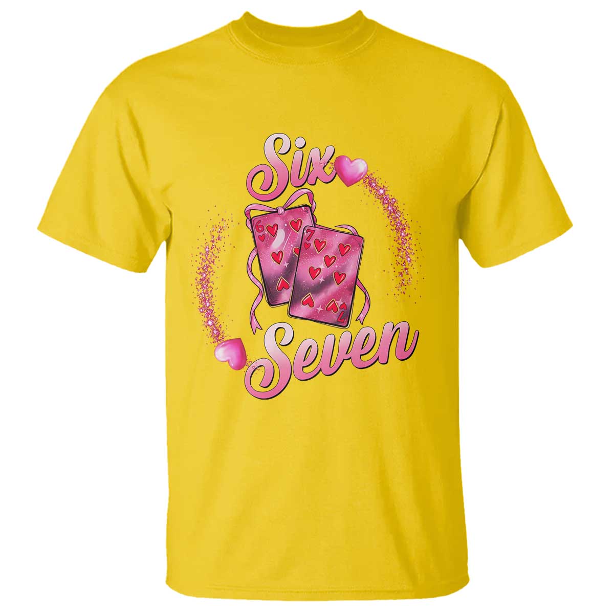 Playing Cards 67 Of Hearts T Shirt Six Seven Valentine Meme
