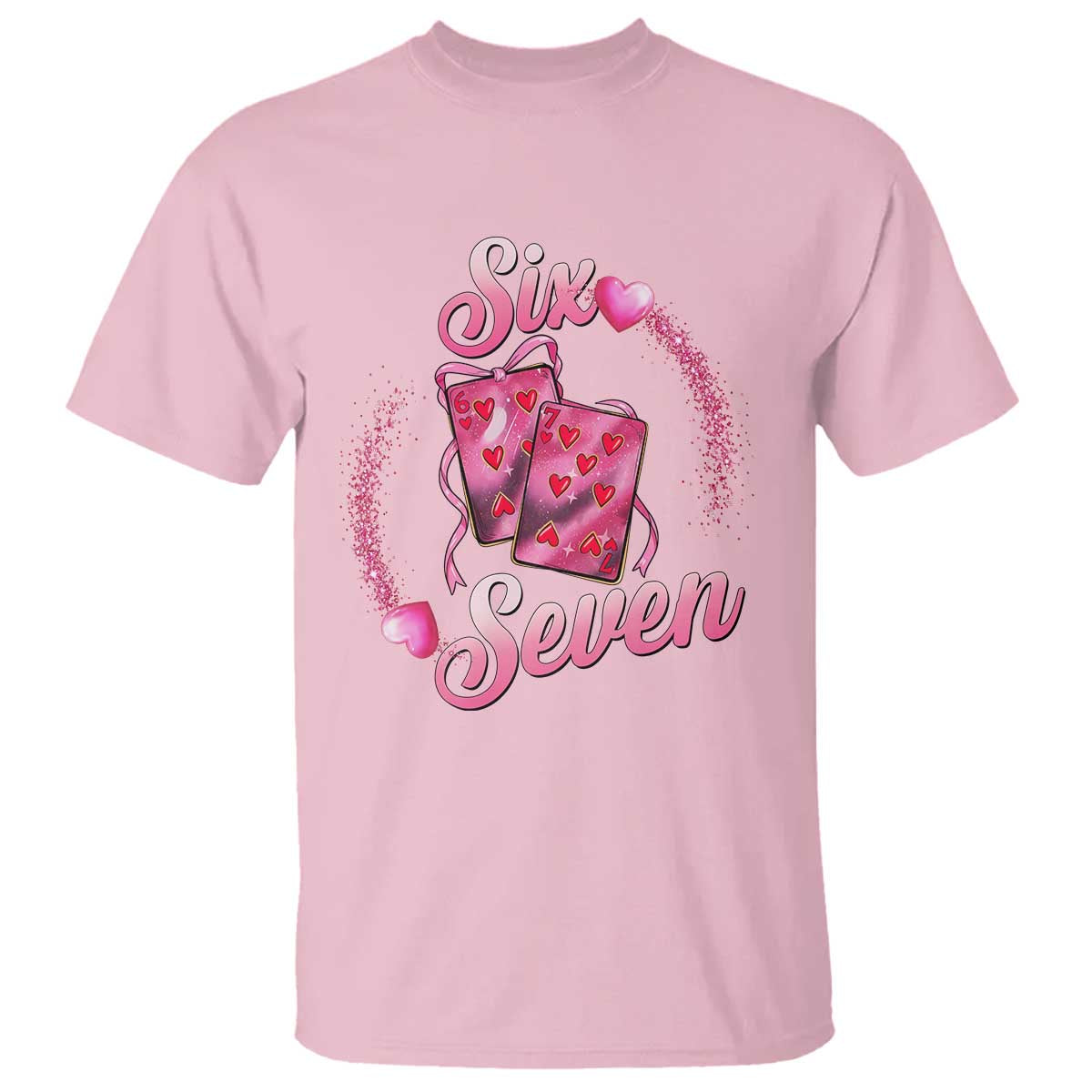 Playing Cards 67 Of Hearts T Shirt Six Seven Valentine Meme