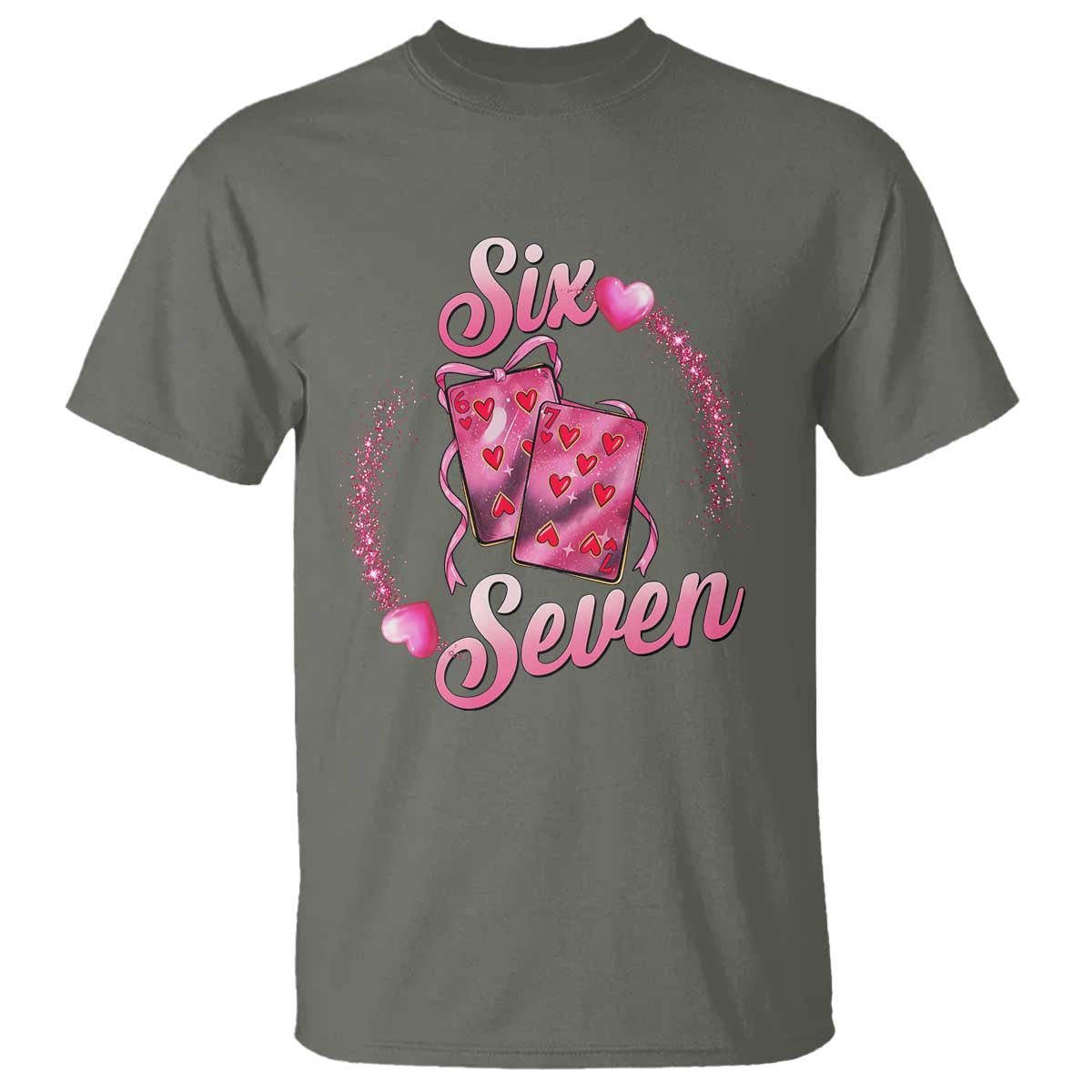 Playing Cards 67 Of Hearts T Shirt Six Seven Valentine Meme