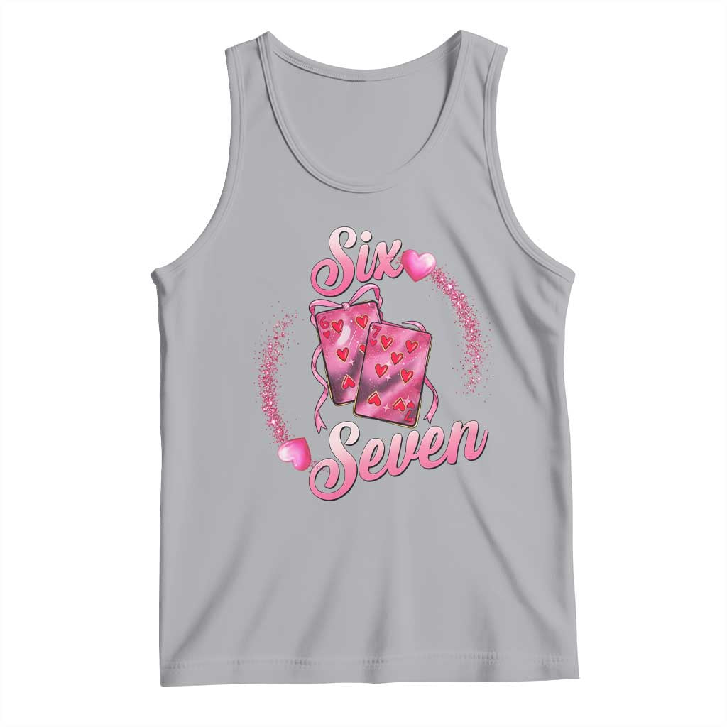 Playing Cards 67 Of Hearts Tank Top Six Seven Valentine Meme