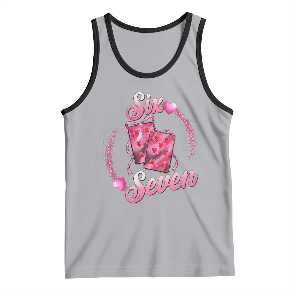 Playing Cards 67 Of Hearts Tank Top Six Seven Valentine Meme