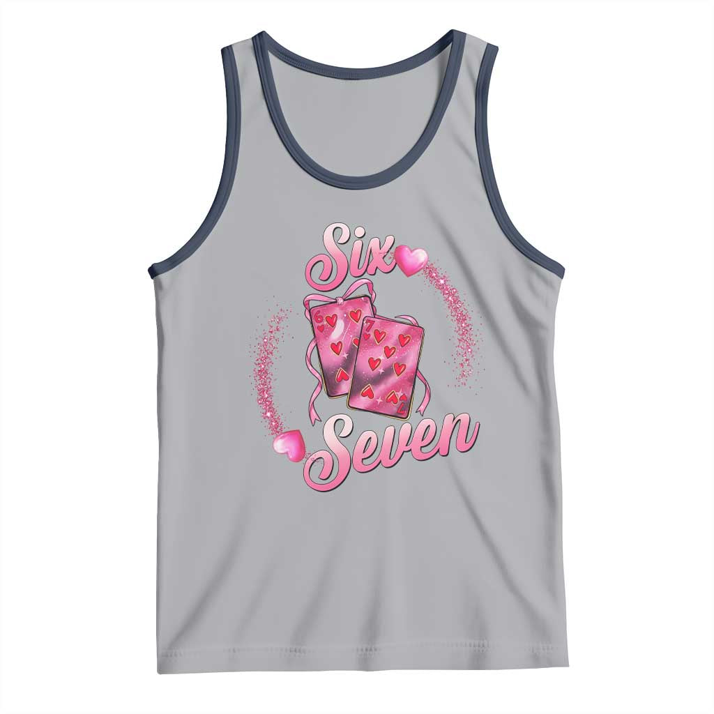 Playing Cards 67 Of Hearts Tank Top Six Seven Valentine Meme