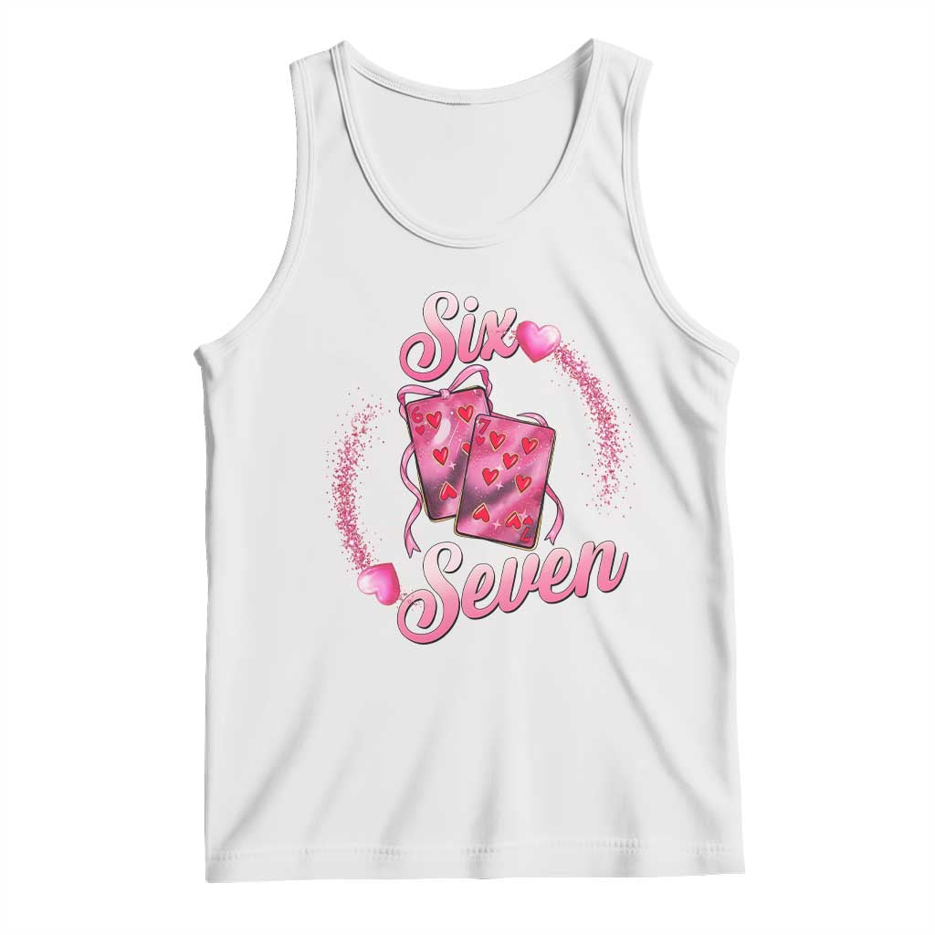 Playing Cards 67 Of Hearts Tank Top Six Seven Valentine Meme