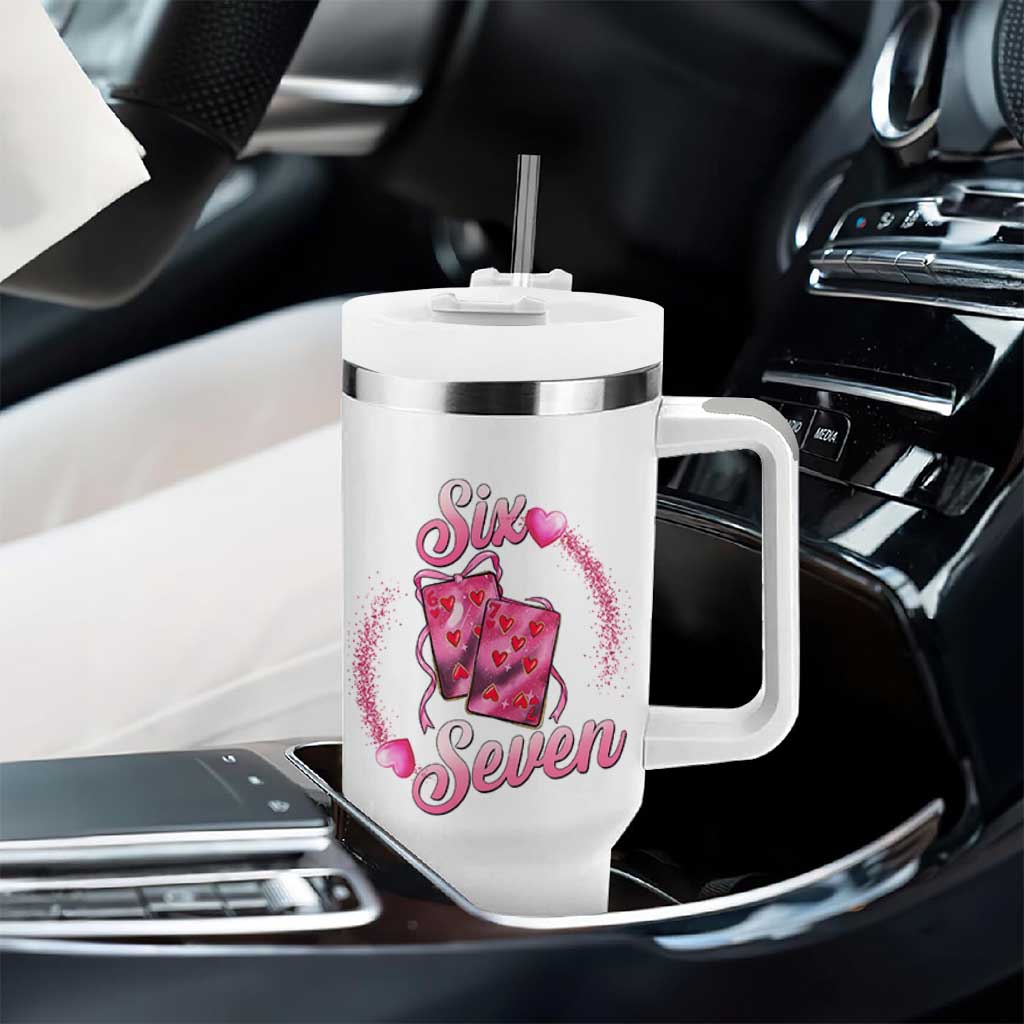 Playing Cards 67 Of Hearts Tumbler With Handle Six Seven Valentine Meme