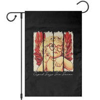 Retro Cupid Says Six Seven Garden Flag 67 Valentines Day