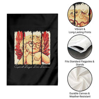 Retro Cupid Says Six Seven Garden Flag 67 Valentines Day