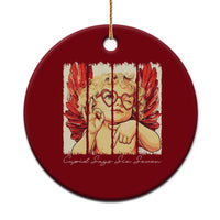 Retro Cupid Says Six Seven Ceramic Ornament 67 Valentines Day