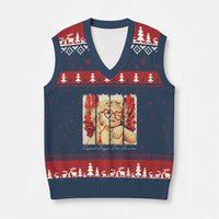 Retro Cupid Says Six Seven V-Neck Knit Sweater Vest 67 Valentines Day