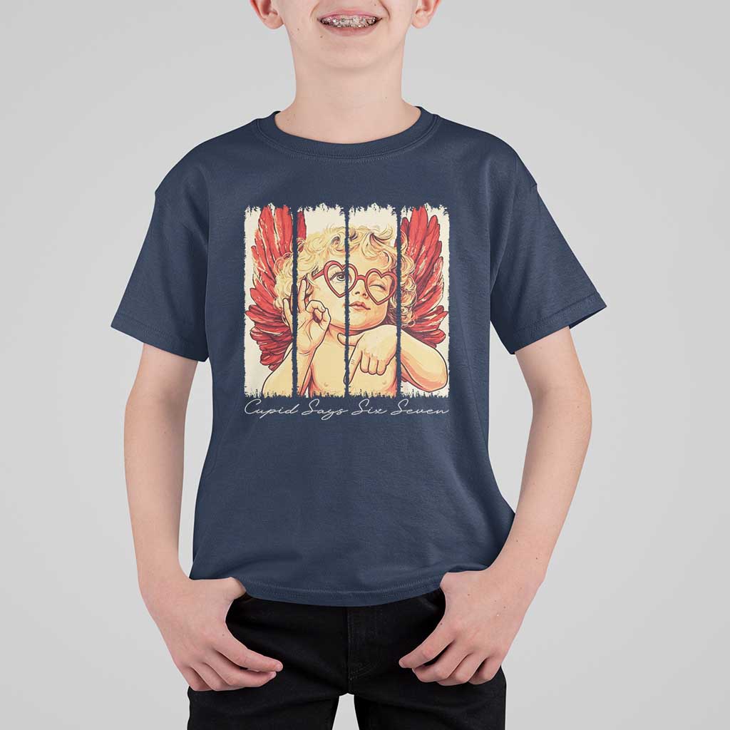 Retro Cupid Says Six Seven T Shirt For Kid 67 Valentines Day