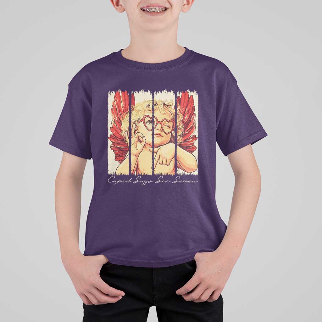 Retro Cupid Says Six Seven T Shirt For Kid 67 Valentines Day