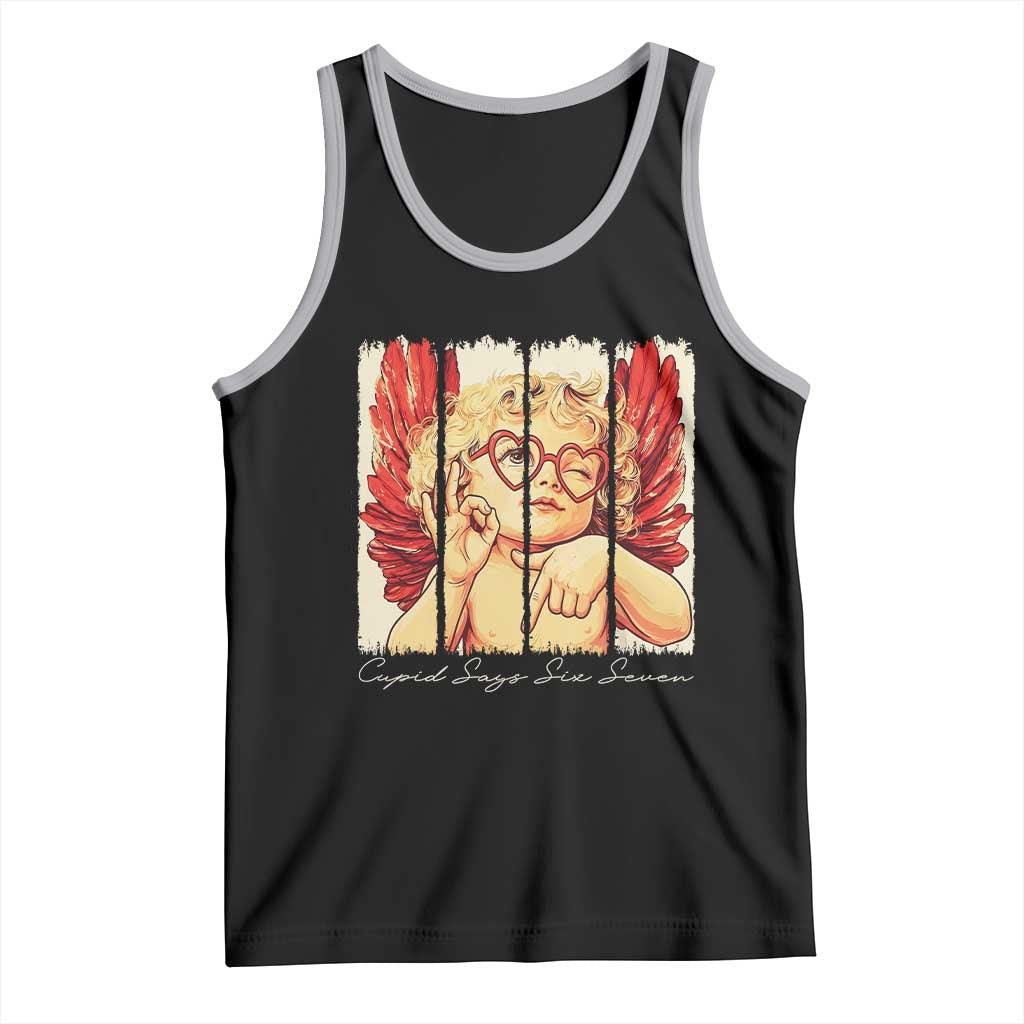 Retro Cupid Says Six Seven Tank Top 67 Valentines Day