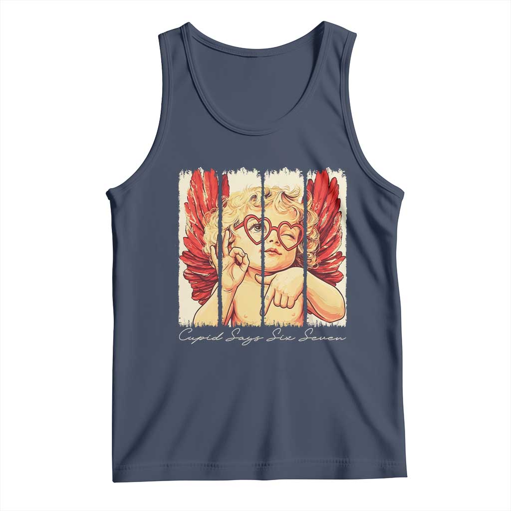Retro Cupid Says Six Seven Tank Top 67 Valentines Day
