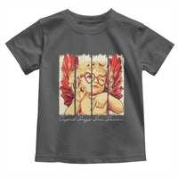 Retro Cupid Says Six Seven Toddler T Shirt 67 Valentines Day