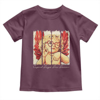 Retro Cupid Says Six Seven Toddler T Shirt 67 Valentines Day