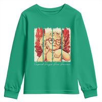 Retro Cupid Says Six Seven Youth Sweatshirt 67 Valentines Day