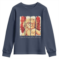 Retro Cupid Says Six Seven Youth Sweatshirt 67 Valentines Day