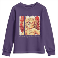 Retro Cupid Says Six Seven Youth Sweatshirt 67 Valentines Day