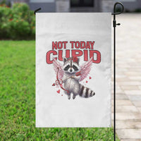 Funny Raccoon Cupid Anti Valentine Garden Flag Not Today Cupid