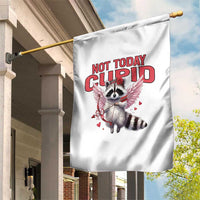 Funny Raccoon Cupid Anti Valentine Garden Flag Not Today Cupid