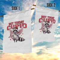 Funny Raccoon Cupid Anti Valentine Garden Flag Not Today Cupid