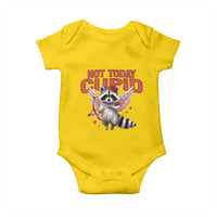 Funny Raccoon Cupid Anti Valentine Baby Onesie Not Today Cupid