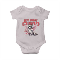 Funny Raccoon Cupid Anti Valentine Baby Onesie Not Today Cupid