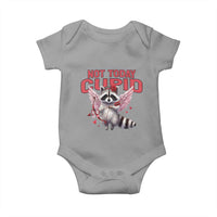 Funny Raccoon Cupid Anti Valentine Baby Onesie Not Today Cupid