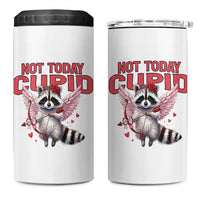 Funny Raccoon Cupid Anti Valentine 4 in 1 Can Cooler Tumbler Not Today Cupid