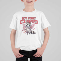 Funny Raccoon Cupid Anti Valentine T Shirt For Kid Not Today Cupid