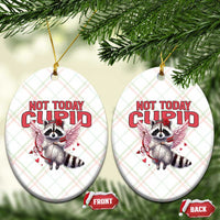 Funny Raccoon Cupid Anti Valentine Ceramic Ornament Not Today Cupid