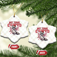 Funny Raccoon Cupid Anti Valentine Ceramic Ornament Not Today Cupid