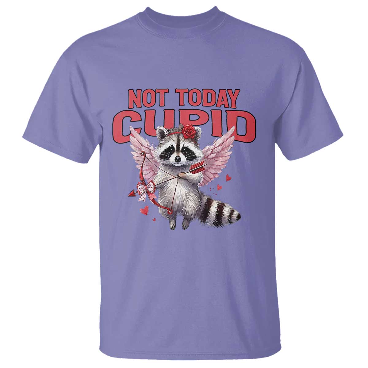 Funny Raccoon Cupid Anti Valentine T Shirt Not Today Cupid