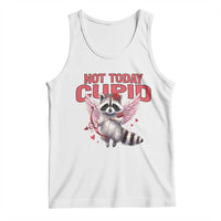 Funny Raccoon Cupid Anti Valentine Tank Top Not Today Cupid