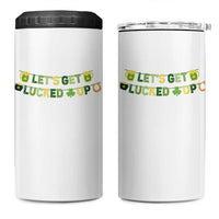 Lets Get Lucked Up 4 in 1 Can Cooler Tumbler St Patricks Day Drinking