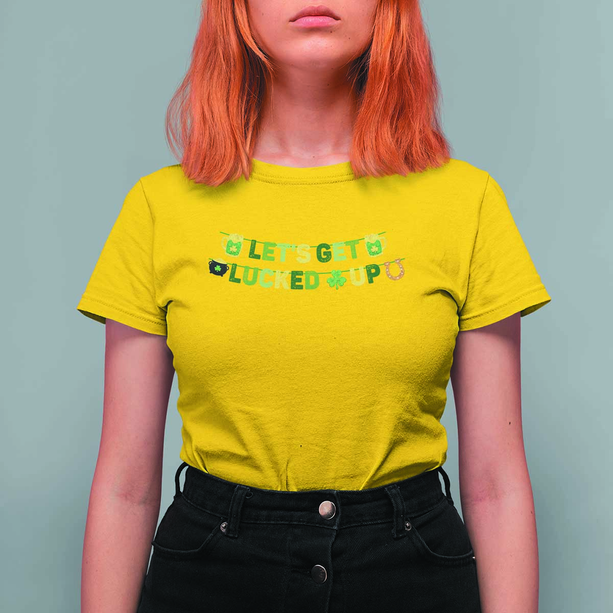 Lets Get Lucked Up T Shirt For Women St Patricks Day Drinking