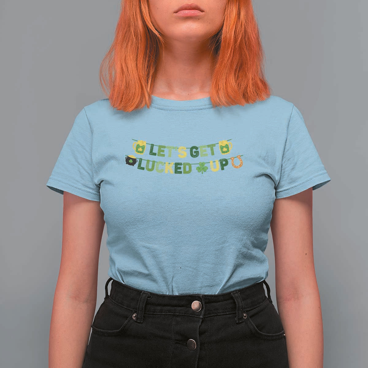 Lets Get Lucked Up T Shirt For Women St Patricks Day Drinking