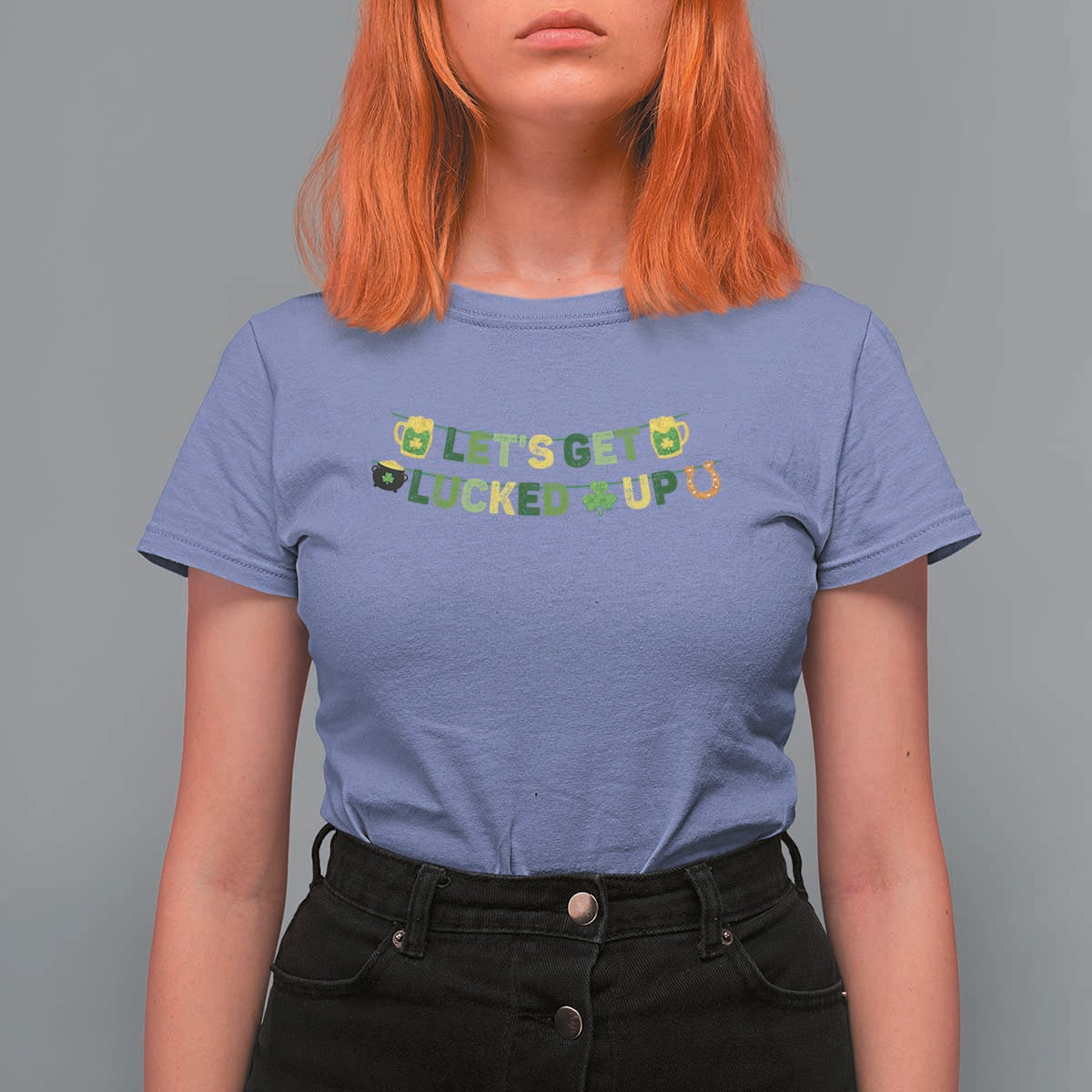 Lets Get Lucked Up T Shirt For Women St Patricks Day Drinking