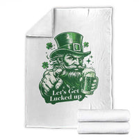 Lets Get Lucked Up Throw Blanket St Patricks Day Party Humor