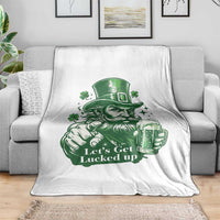 Lets Get Lucked Up Throw Blanket St Patricks Day Party Humor