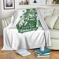 Lets Get Lucked Up Throw Blanket St Patricks Day Party Humor