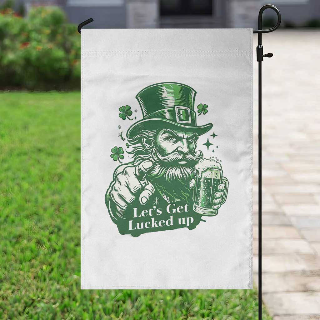 Lets Get Lucked Up Garden Flag St Patricks Day Party Humor