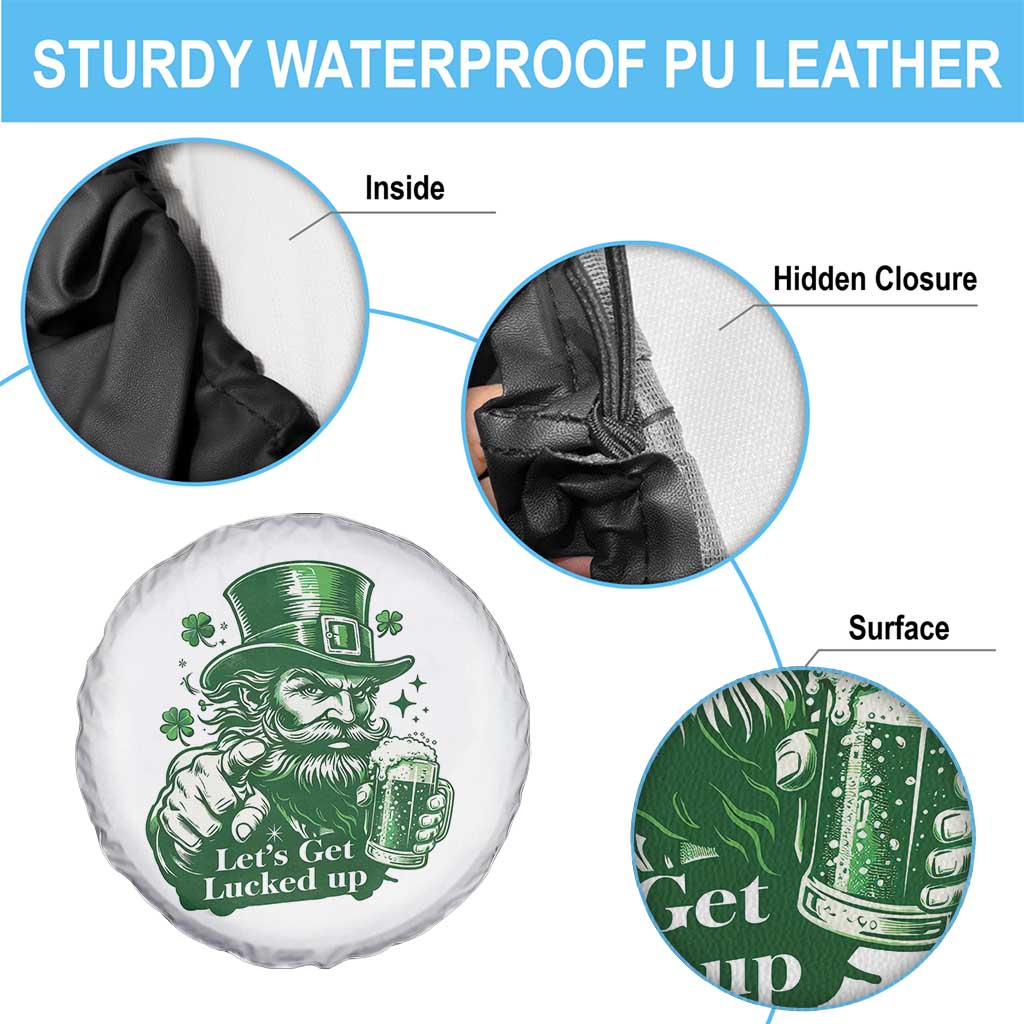 Lets Get Lucked Up Spare Tire Cover St Patricks Day Party Humor