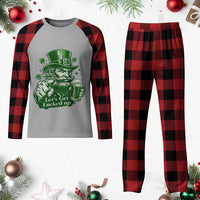 Lets Get Lucked Up Plaid Pajama Set St Patricks Day Party Humor
