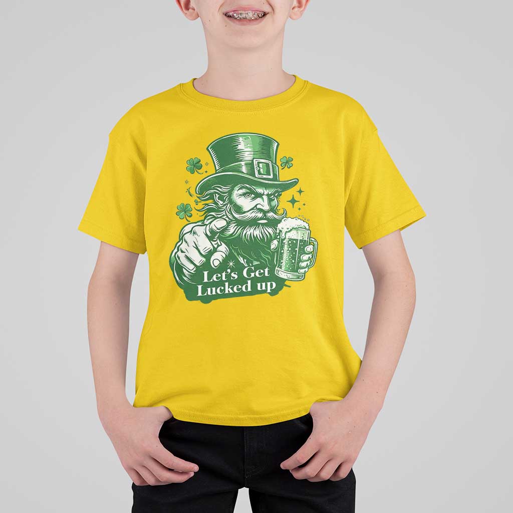 Lets Get Lucked Up T Shirt For Kid St Patricks Day Party Humor