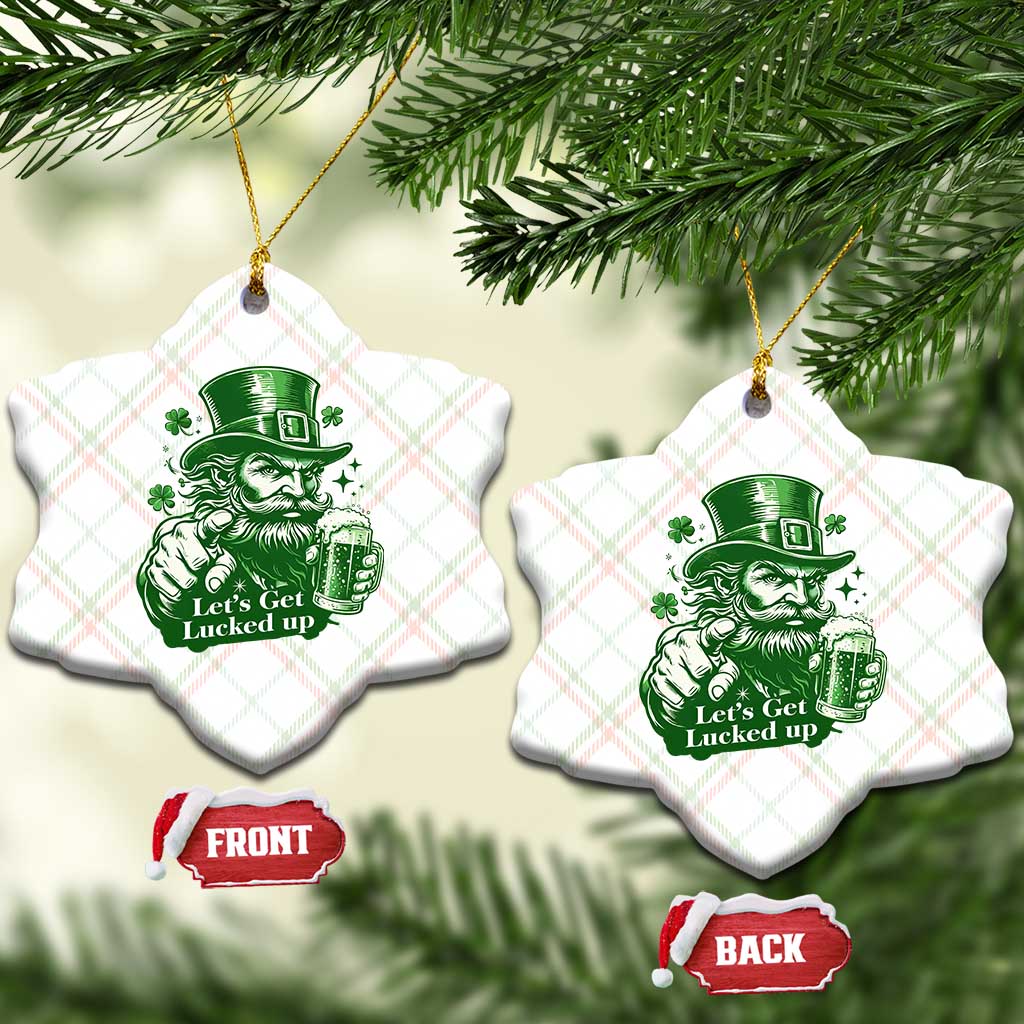 Lets Get Lucked Up Ceramic Ornament St Patricks Day Party Humor