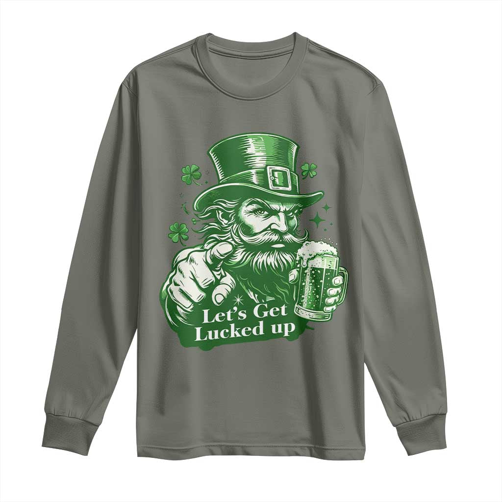 Lets Get Lucked Up Long Sleeve Shirt St Patricks Day Party Humor