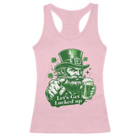 Lets Get Lucked Up Racerback Tank Top St Patricks Day Party Humor